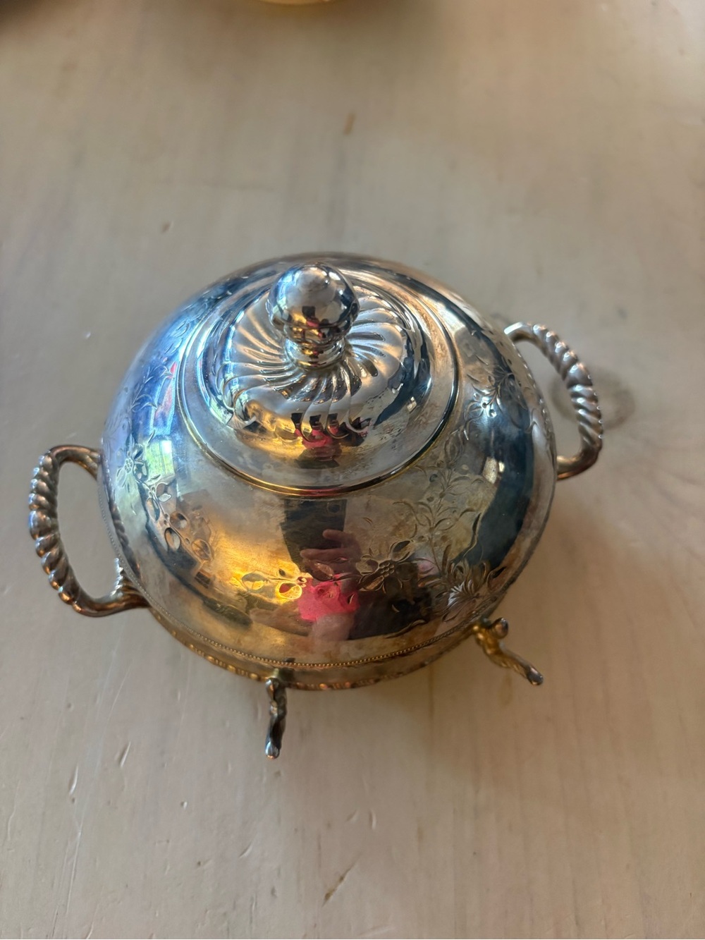 Antique Pairpoint Mfg Co Quadruple Silver Plate Domed Butter Dish Cooler 5166